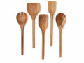 Acacia Wood Serving Spoons - Set of 5 - Silken