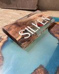 Customized Wood & Epoxy Resin Name Plate - Silken