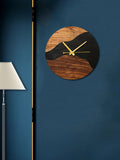 Desert Trail Wood - Epoxy Wall Clock (Round) - Silken