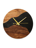 Desert Trail Wood - Epoxy Wall Clock (Round) - Silken