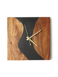 Desert Trail Wood Epoxy Wall Clock (Square) - Silken