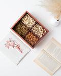 Handpainted Wooden Dry Fruit Gift Box - Silken