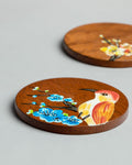 Humming - Bird Wooden Coasters - Set of 4 - Silken