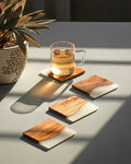 Icicle Wood & Epoxy Coasters (Square) - Silken