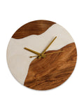 Icicle Wood - Epoxy Wall Clock (Round) - Silken