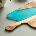 Island Paradise Wood And Epoxy Platter with Paddle - Silken