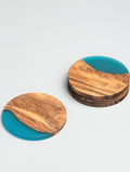 Island Paradise Wood & Epoxy Coasters (Round) - Silken