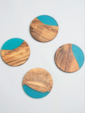 Island Paradise Wood & Epoxy Coasters (Round) - Silken