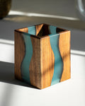 Island Paradise Wood - Epoxy Cutlery Holder - Silken