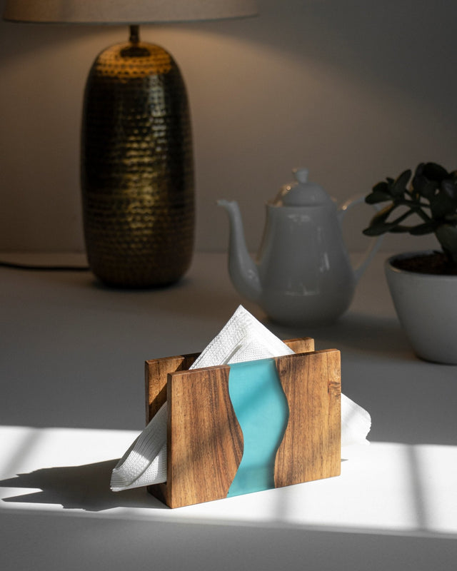 Island Paradise Wood - Epoxy Napkin Holder - Silken