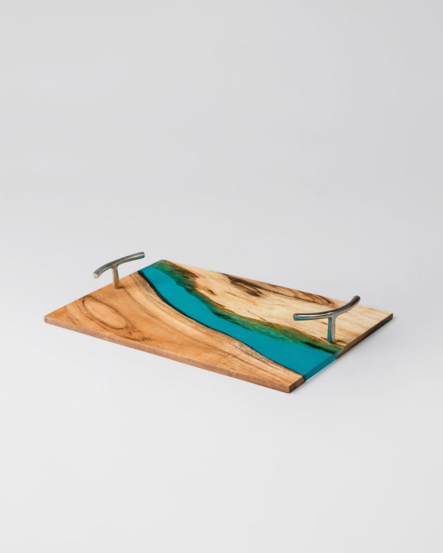 Island Paradise Wood & Epoxy Serving Tray (Large) - Silken