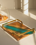 Island Paradise Wood & Epoxy Serving Tray - Small - Silken