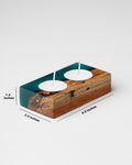 Island Paradise Wood - Epoxy Tea Light Holder - Silken