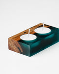 Island Paradise Wood - Epoxy Tea Light Holder - Silken