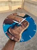 Island Paradise Wood - Epoxy Wall Clock - Bespoke - Silken