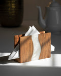 Moon Mist Wood And Epoxy Napkin Holder - Silken