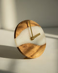 Moon Mist Wood And Epoxy Table Clock - Silken