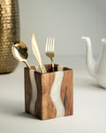 Moon Mist Wood - Epoxy Cutlery Holder - Silken