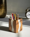 Moon Mist Wood - Epoxy Cutlery Holder - Silken