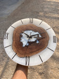 Moon Mist Wood - Epoxy Wall Clock - Bespoke - Silken