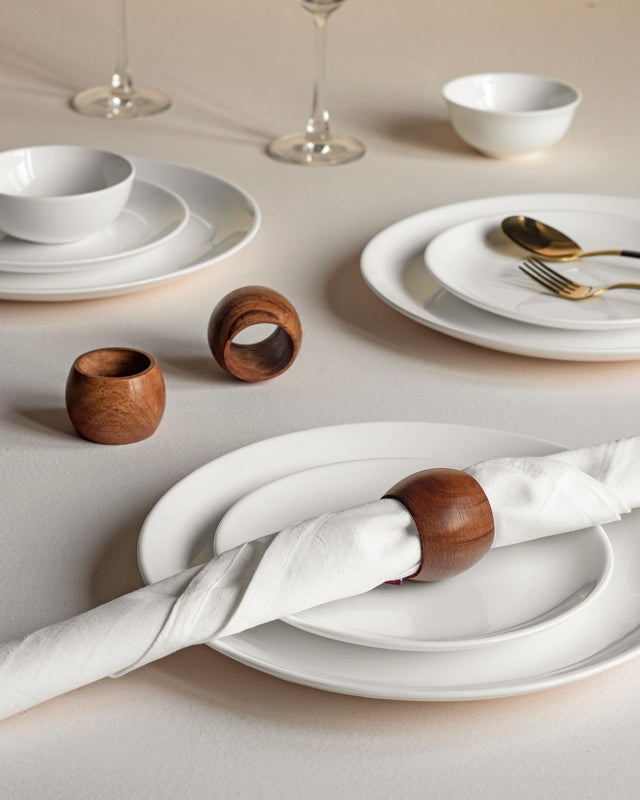 Wooden Napkin Rings - Oval - Silken