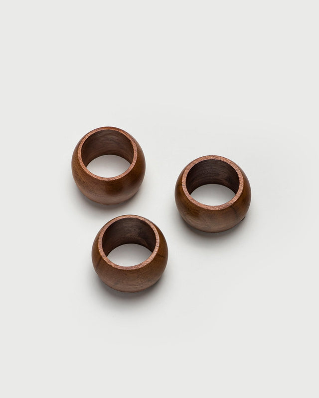 Wooden Napkin Rings - Oval - Silken